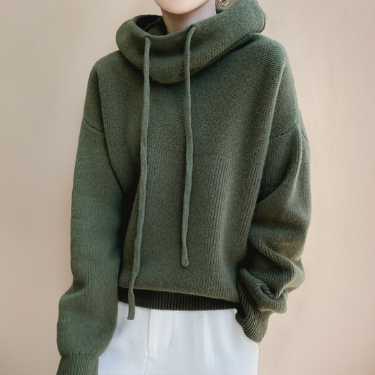 Dame Højhalset Strik Rullekrave Sweater til Vintergarderobe 1