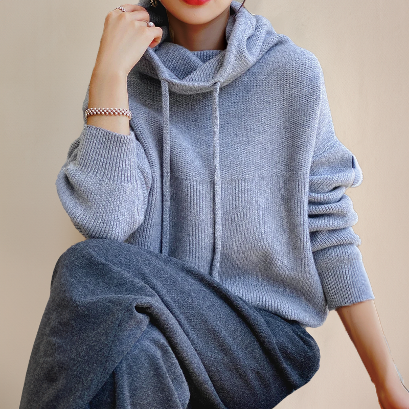 Dame Højhalset Strik Rullekrave Sweater til Vintergarderobe 3
