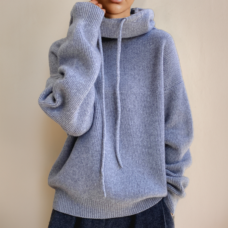 Dame Højhalset Strik Rullekrave Sweater til Vintergarderobe 4