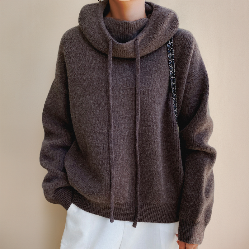 Dame Højhalset Strik Rullekrave Sweater til Vintergarderobe 6
