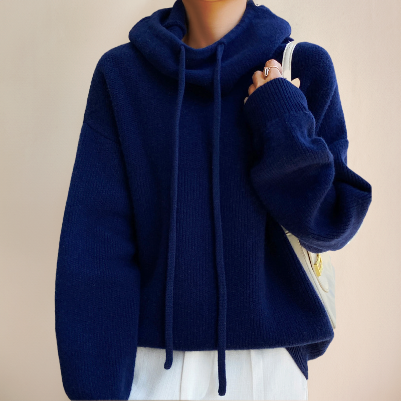 Dame Højhalset Strik Rullekrave Sweater til Vintergarderobe 7