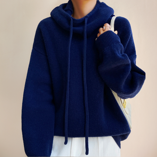 Dame Højhalset Strik Rullekrave Sweater til Vintergarderobe 7