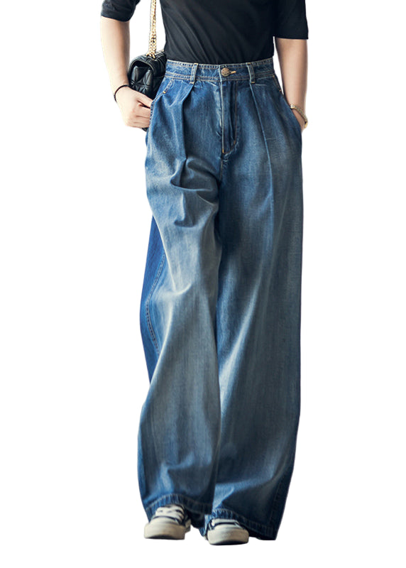 Dame Højtaljede Bukser med Brede Ben 0