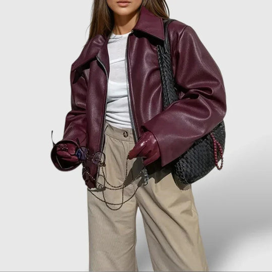 Dame Jakke med Lynlås og Standkrave 1