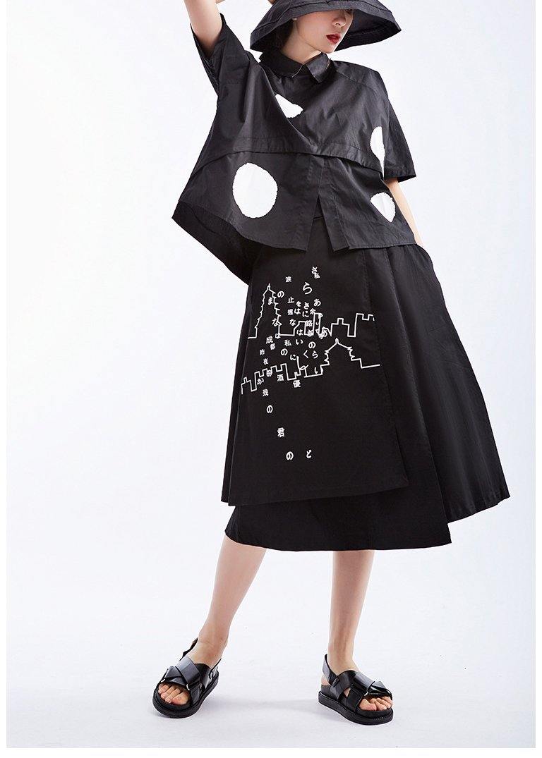 Dame Kortærmet Skjorte med Prikker 2