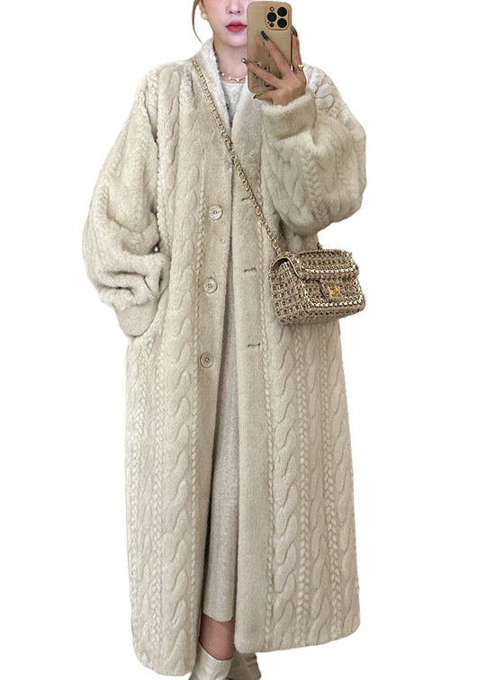 Dame Lange Frakker V-hals Casual Stil 0