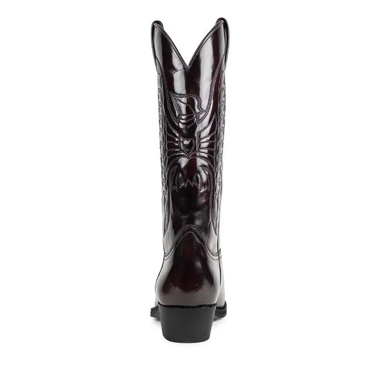 Dame Mid-calf Støvler Spidse Kunstlæder Western Stil 2