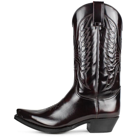 Dame Mid-calf Støvler Spidse Kunstlæder Western Stil 6