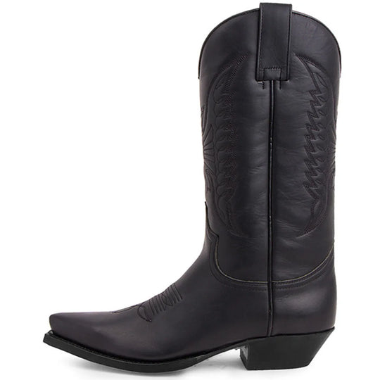 Dame Mid-calf Støvler Spidse Kunstlæder Western Stil 7
