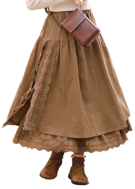 Dame Nederdel med Blonder Patchwork 0