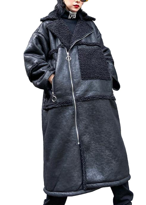 Dame Oversized Lange Jakker Vinterfrakke 0