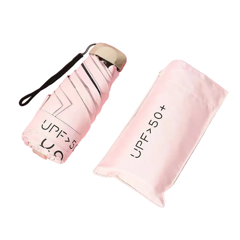 Dame Paraply Sammenklappelig med UV-Beskyttelse og Feminint Design 0