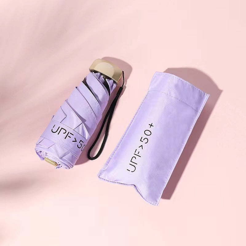 Dame Paraply Sammenklappelig med UV-Beskyttelse og Feminint Design 14