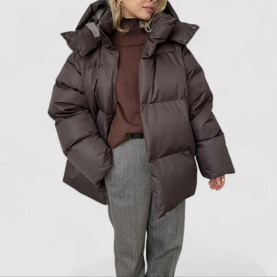 Dame Puffer Jakke Oversized Vinterstil 2
