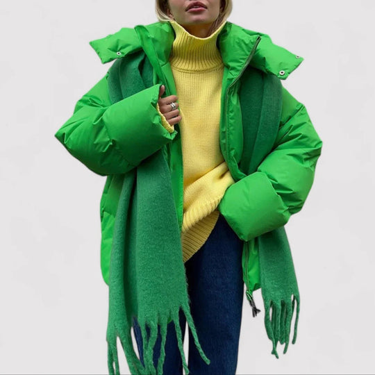 Dame Puffer Jakke Oversized Vinterstil 3