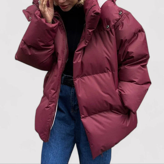 Dame Puffer Jakke Oversized Vinterstil 4