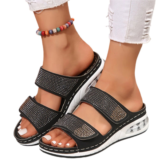 Dame Sandaler Ergonomisk Design Skridsikker Sål Veganske Materialer 0