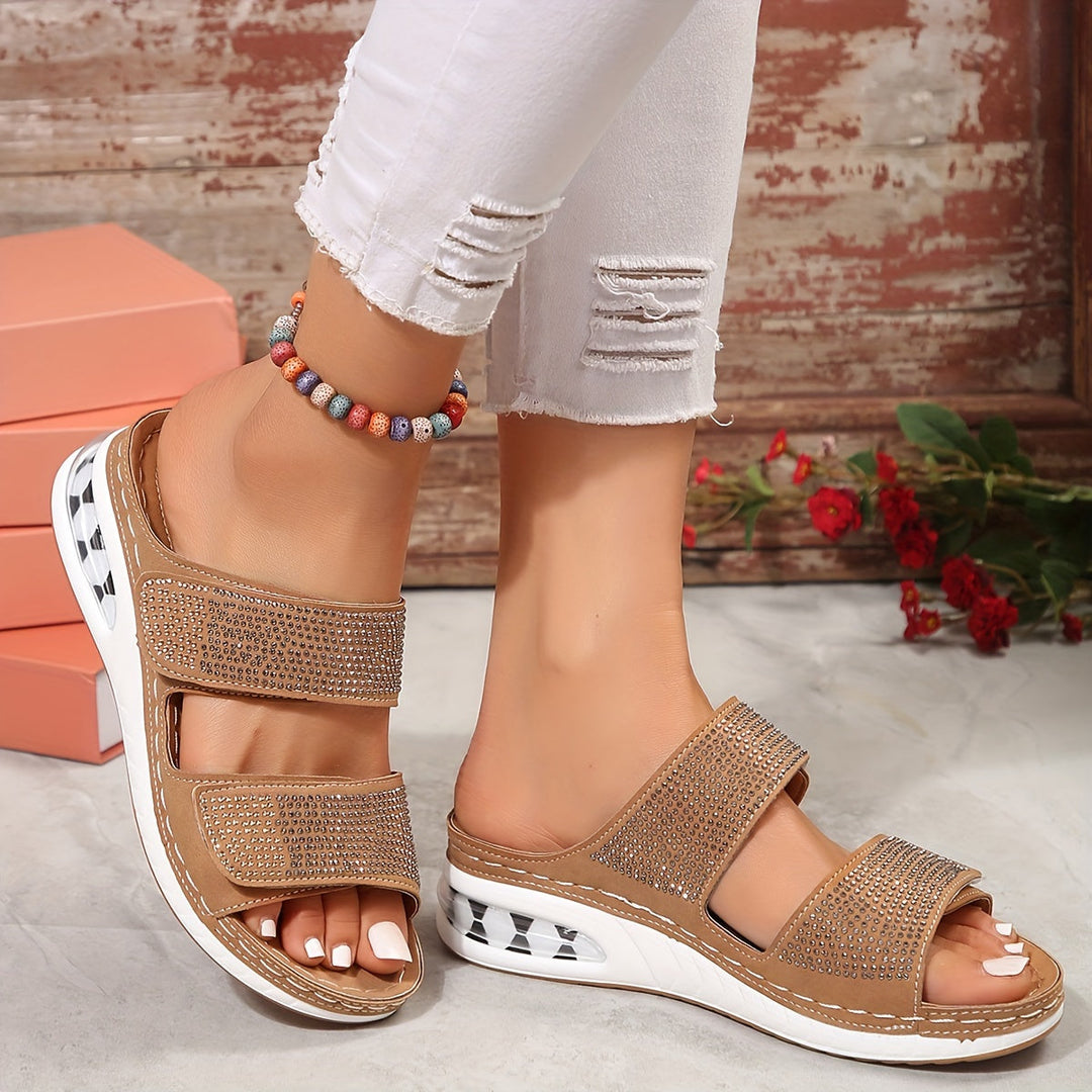 Dame Sandaler Ergonomisk Design Skridsikker Sål Veganske Materialer 7