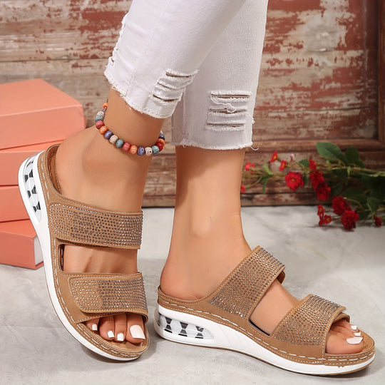 Dame Sandaler Ergonomisk Design Skridsikker Sål Veganske Materialer 7