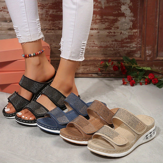 Dame Sandaler Ergonomisk Design Skridsikker Sål Veganske Materialer 8