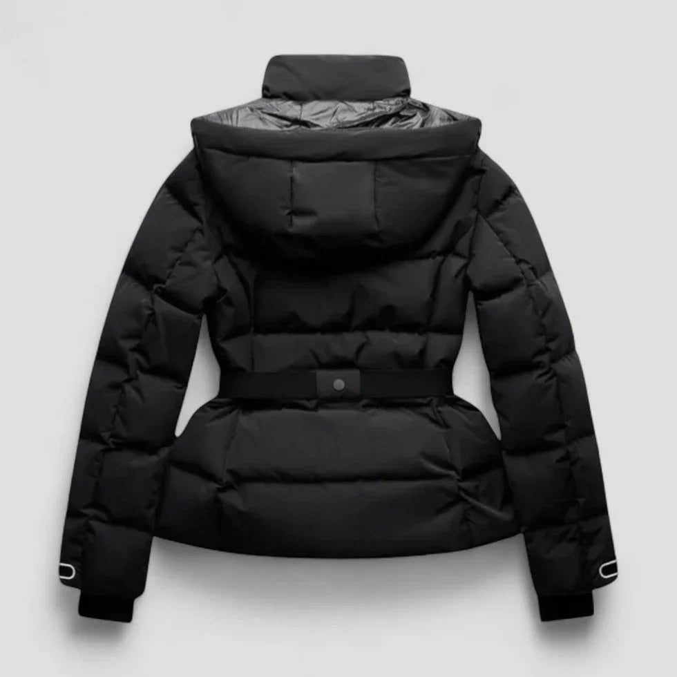 Dame Skijakke med Hætte og Talje 1