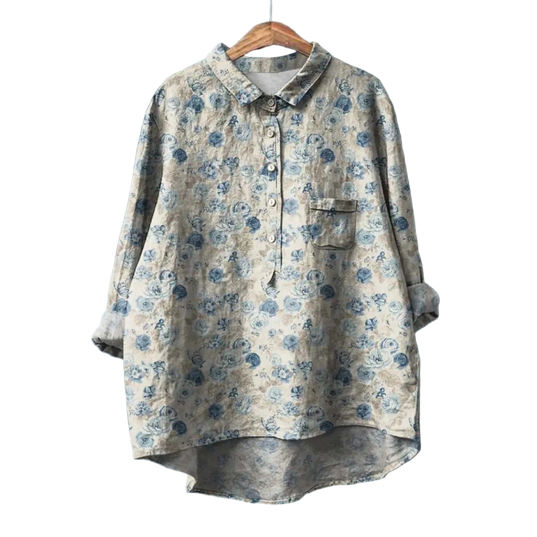 Dame Skjorte Blomstermønster Elegant 0