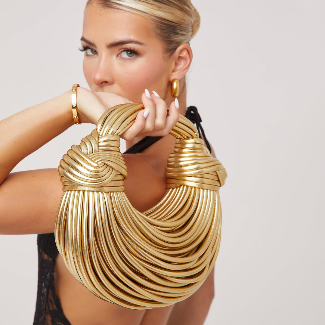 Dame Skuldertaske Med Knudedetalje Chic Design 4