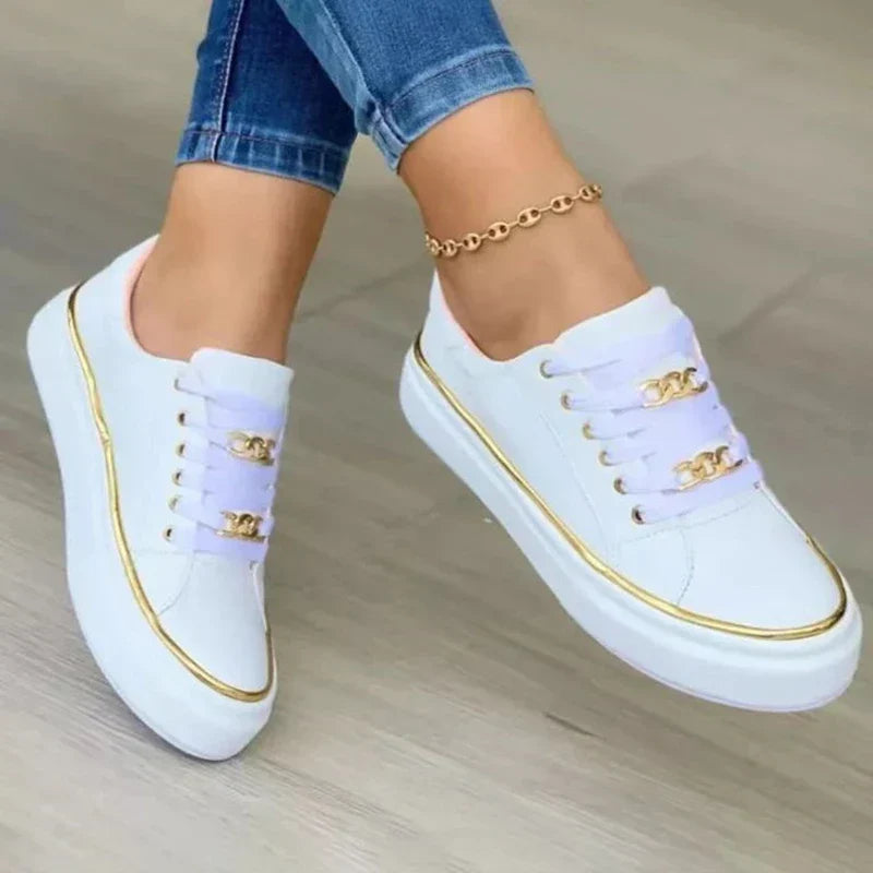 Dame Sneakers Komfortabel Design Åndbart Tekstil 1