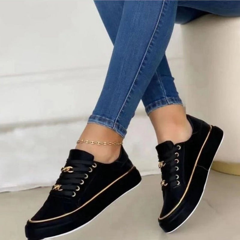 Dame Sneakers Komfortabel Design Åndbart Tekstil 3
