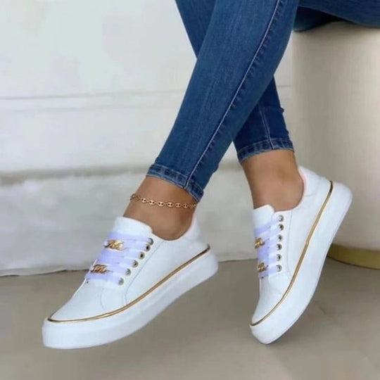 Dame Sneakers Komfortabel Design Åndbart Tekstil 4