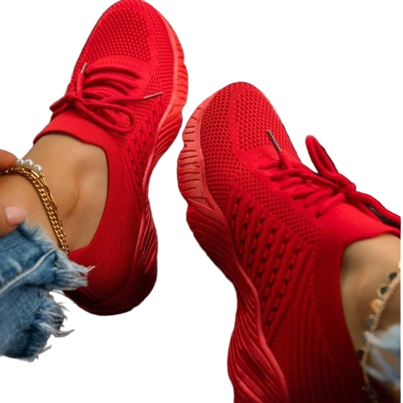 Dame Sneakers Komfortable Trendy 0