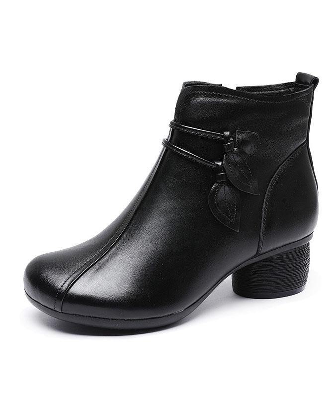 Dame Støvler med Lynlås og Chunky Hæl 2