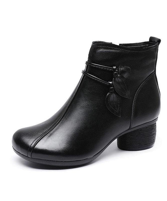 Dame Støvler med Lynlås og Chunky Hæl 2