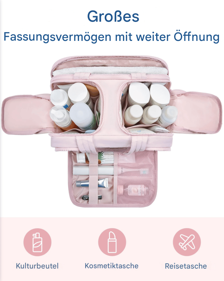 Dame Toilettaske Multifunktionel 4-i-1 Organizer til Rejse og Daglig Brug 3