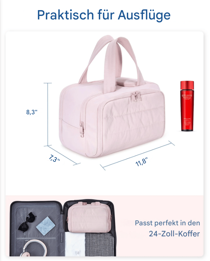 Dame Toilettaske Multifunktionel 4-i-1 Organizer til Rejse og Daglig Brug 8