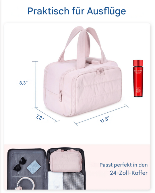 Dame Toilettaske Multifunktionel 4-i-1 Organizer til Rejse og Daglig Brug 8