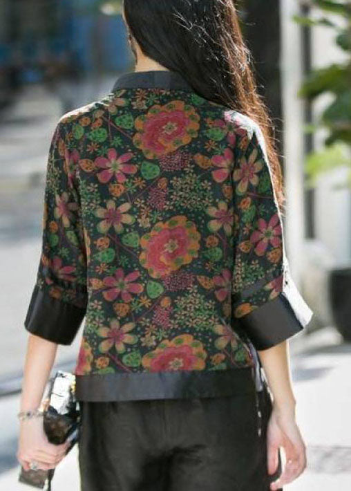 Dame Top med Stand Krave og Knap Detaljer 4