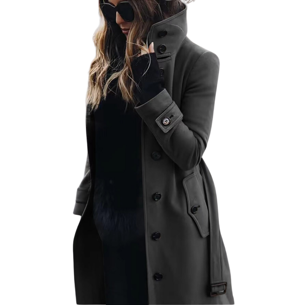 Dame Trenchcoat i Stilfuldt Design 0