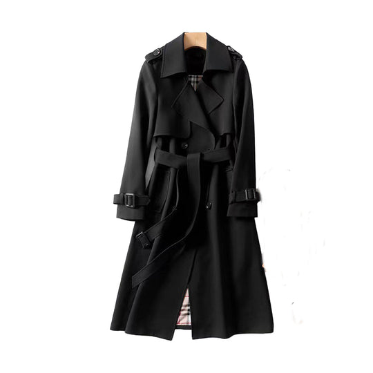 Dame Trenchcoat med Dobbelt Knapdesign 3