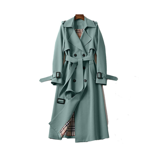 Dame Trenchcoat med Dobbelt Knapdesign 6