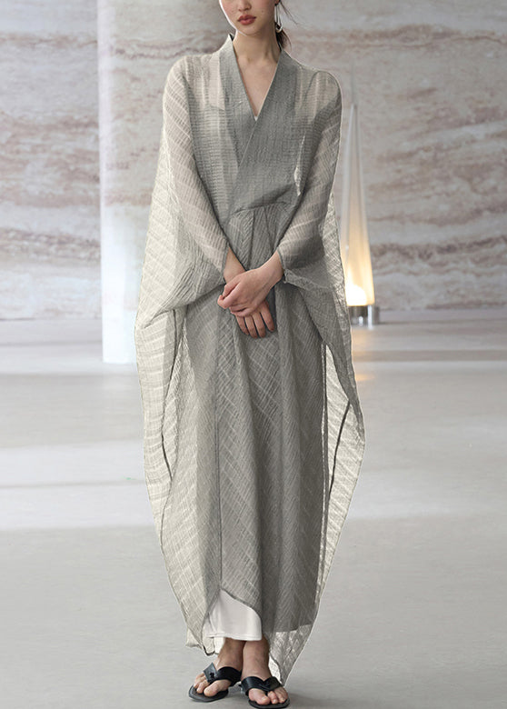 Dame V-hals Patchworkkjole Sæt 2