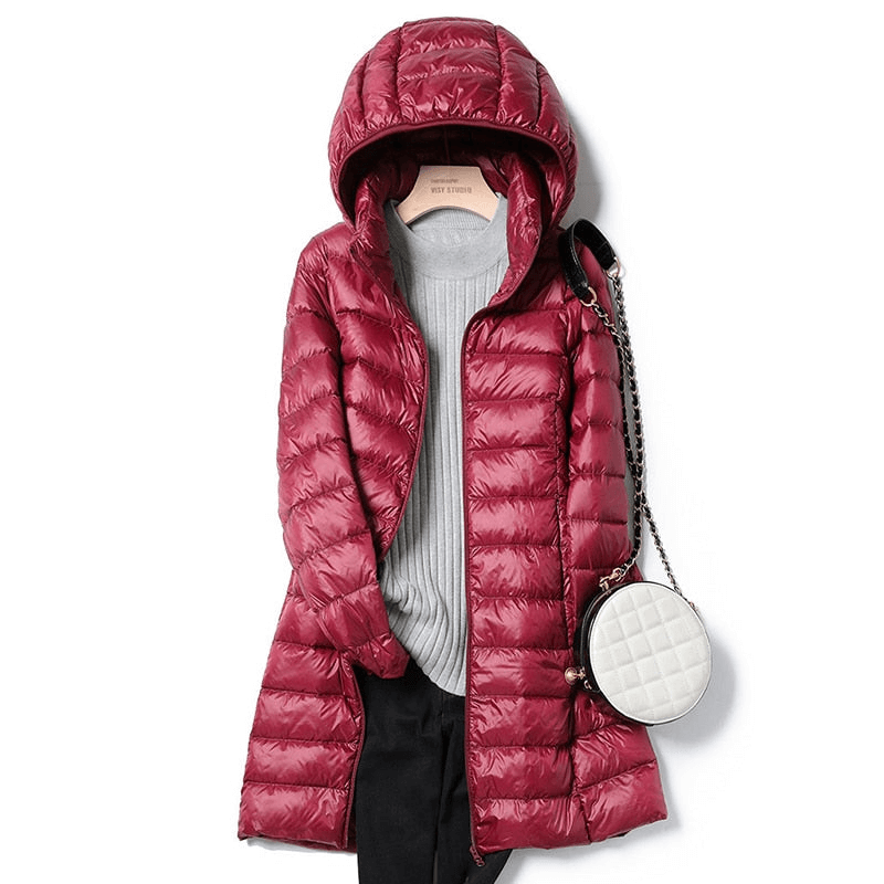 Dame Vinterjakke Casual Letvægtsdesign Med Lange Ærmer 5
