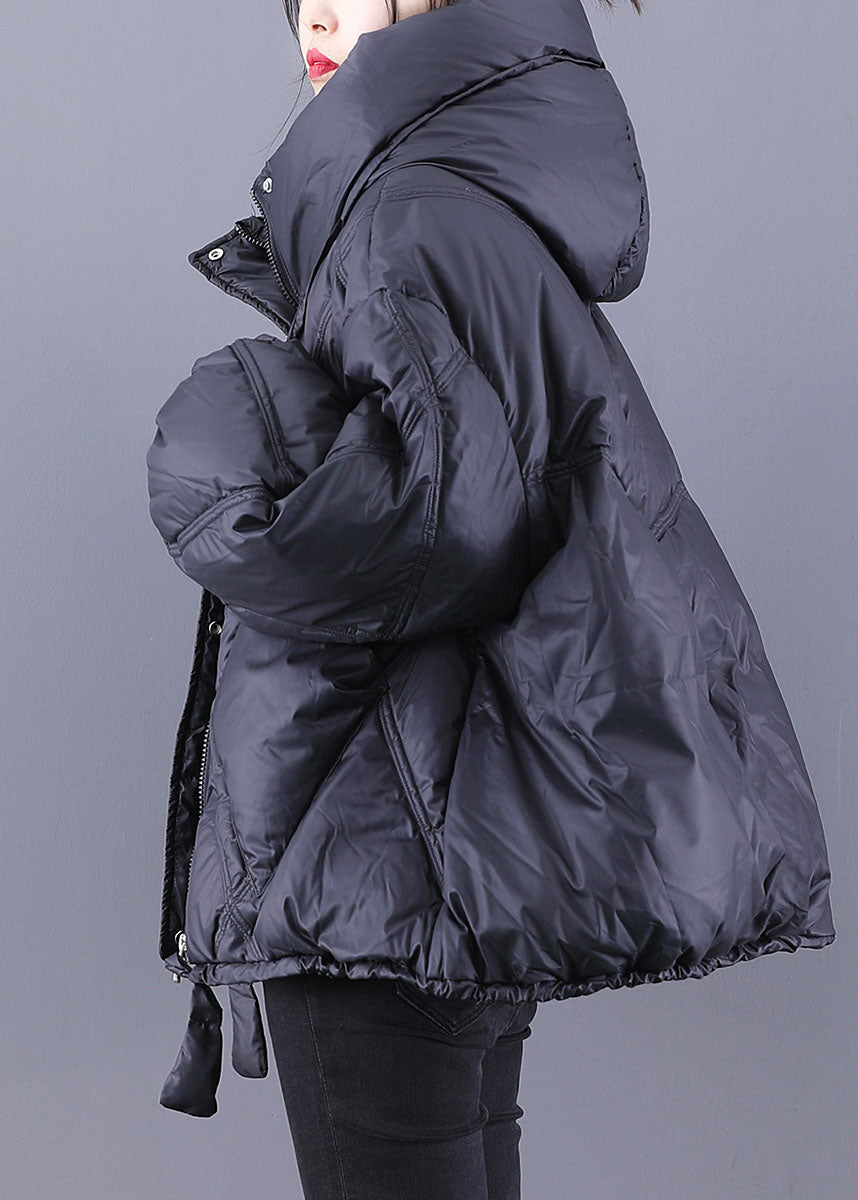 Dame Vinterjakke Med Hætte og Lynlås - Lang Vinterjakke Dame 6