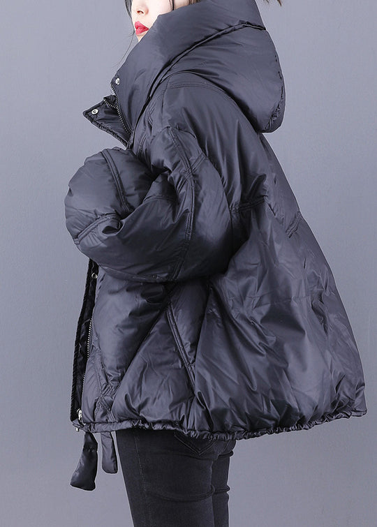 Dame Vinterjakke Med Hætte og Lynlås - Lang Vinterjakke Dame 6