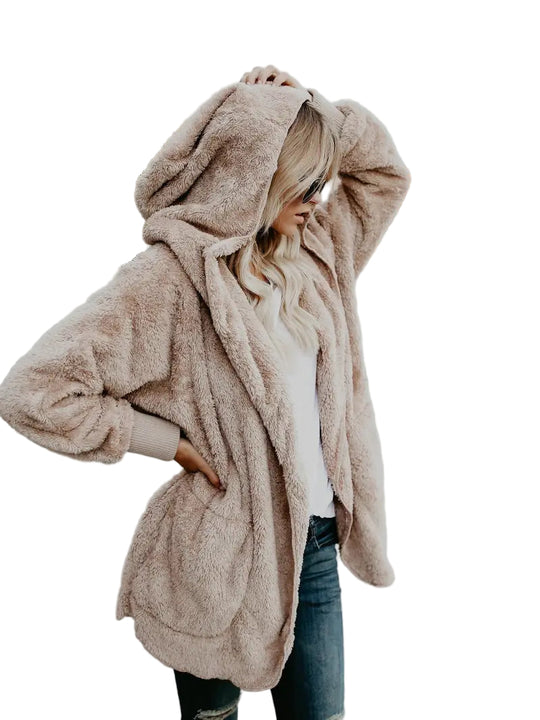 Dame Vinterjakke med Hætte Stilfuld 0