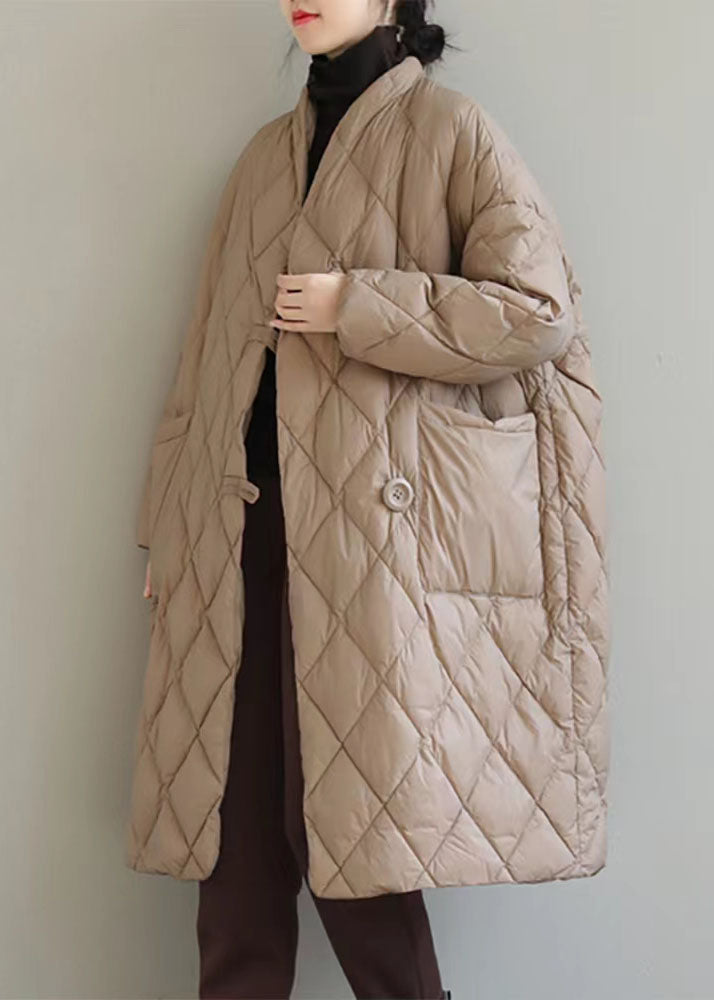 Dame Vinterjakke med Ståkrave og Store Lommer 2