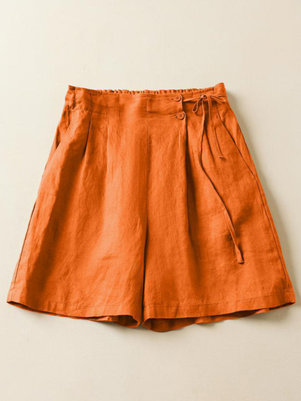 Damer Baggy Shorts Vævet Bomuld og Linned 3