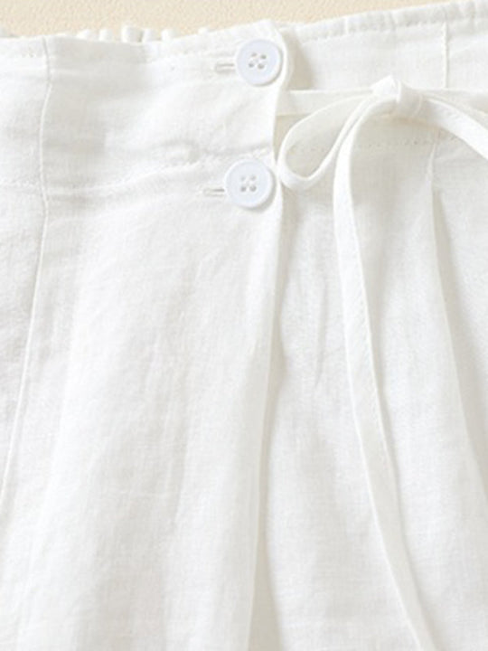 Damer Baggy Shorts Vævet Bomuld og Linned 7
