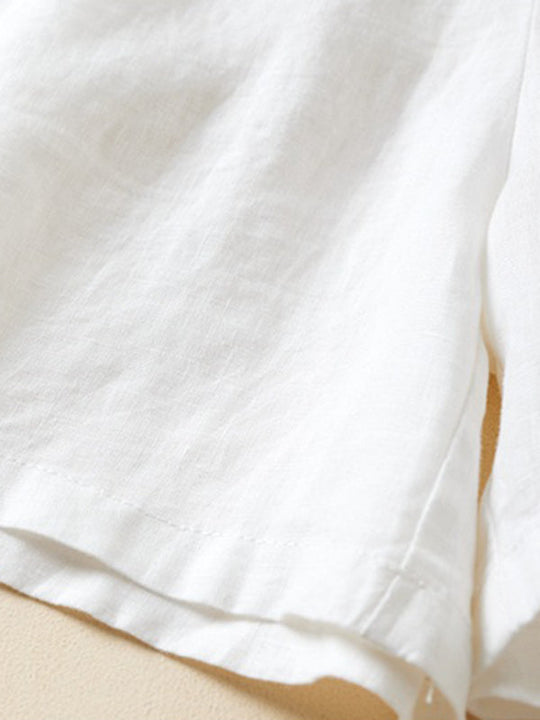 Damer Baggy Shorts Vævet Bomuld og Linned 8