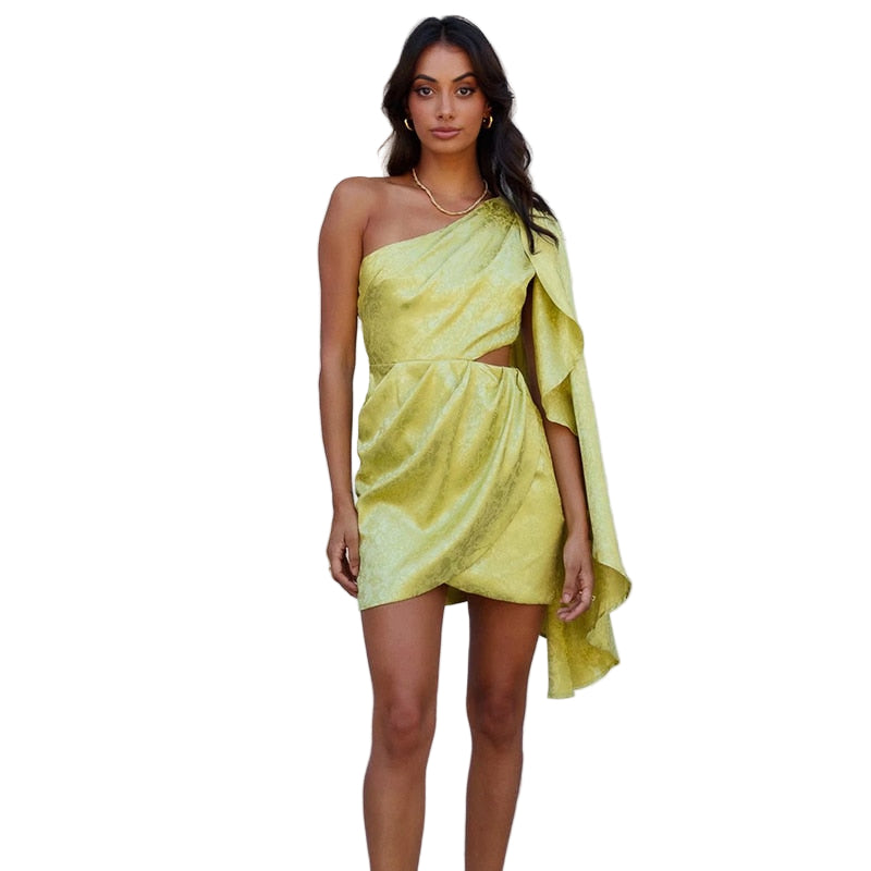 Damer Cocktailkjole Asymmetrisk Med Kappe Detaljer 0